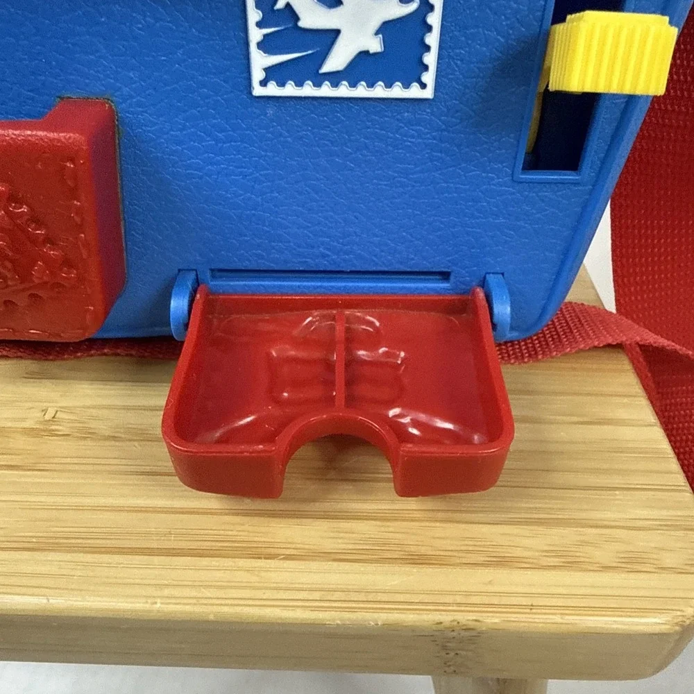 VTG 1997 Fisher-Price Blue Mailbox Learning Toy Pretend Play Mail Carrier READ
